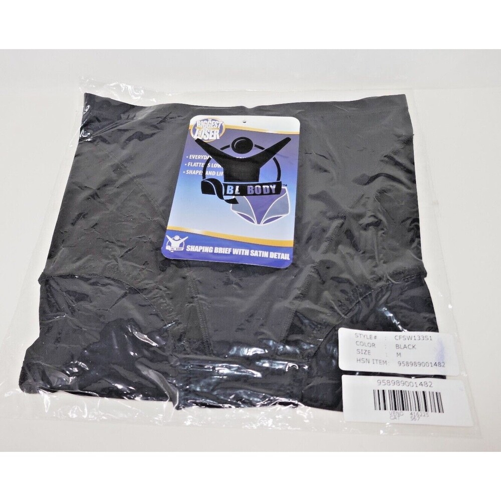 The Biggest Loser Shaping Brief with Satin Detail ~ Black